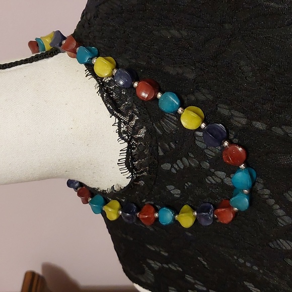 Vintage Multicolor Bead Necklace - Picture 3 of 5